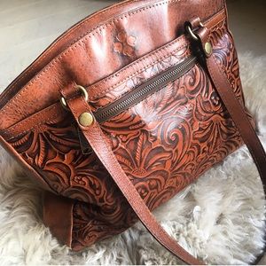 Patricia Nash | floral tooled leather tote bag